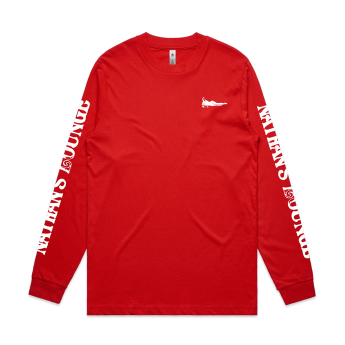 Classic Nathan's Lounge - Long Sleeve T- Shirt - Red