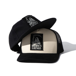 Playing With Fire - Black / Cream Trucker Hat