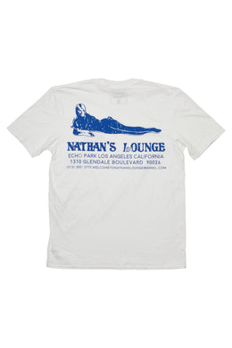 Classic Nathan's Lounge White Logo Tee