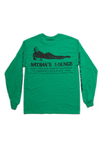 "Classic Nathans Lounge" Long Sleeve Tee Green